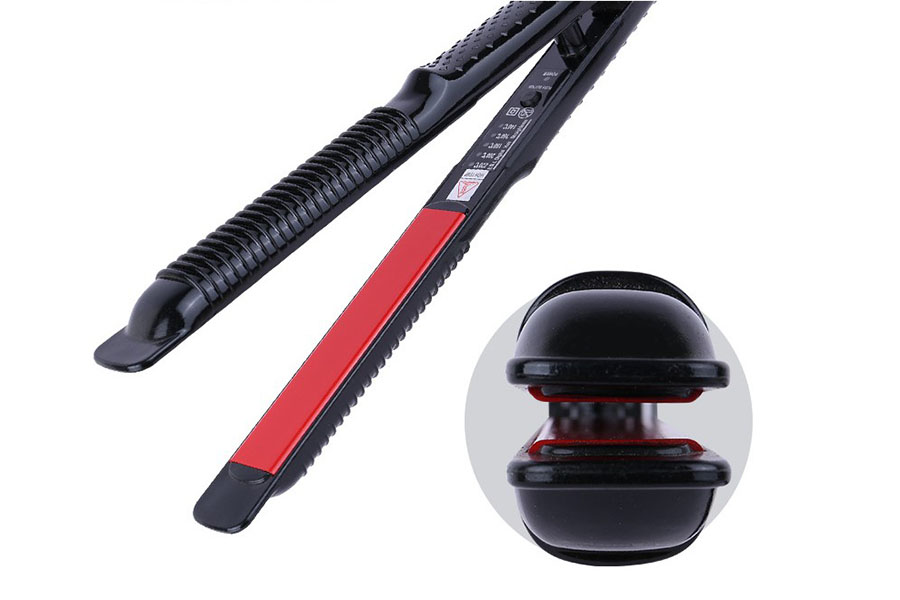 Basah lan garing nggunakake Hair Straightener Curling Iron